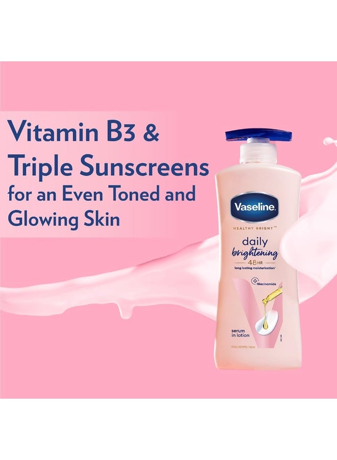 فازلين لوشن فازلين هيلثي برايت اليومي لتفتيح الجسم، لبشرة صحية ومتألقة، 200 مل (عبوة من 5 قطع) - Image 3